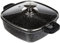 Kamberg - Faitout carré 24 x 24 cm - Fonte d'aluminium - Revêtement pierre - Couvercle en Verre - Tous Feux dont Induction - Sans PFOA - 0008101, Noir