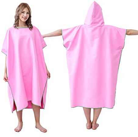 YINHANG Surf Poncho Mikrofaser Handtuch Poncho Robe mit Kapuzen Strand Schnell trocknende Handtücher für Erwachsene Kinder Strand Surfen Schwimmbad Urlaub Reisen Camping