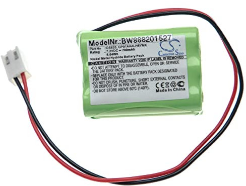 vhbw 1x Akku kompatibel mit Marmitek Wireless ProGuard Alarm Panel Alarmanlage, Alarmsystem (700 mAh, 7,2 V, NiMH)
