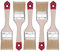 HARDY WORKING TOOLS Flachpinsel-Set 5-teilig, 5 Stück – 50 mm Breite, Malerpinsel Set mit Holzgriff, Lackpinsel Serie *40*, 5PCS, Pinselset A0202-400520