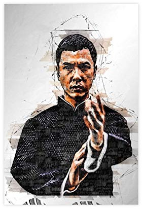 YINGXI Ip Man Donnie Yen Filmposter Boxen Wand Leinwand Wandkunst Dekor Druck Bild Gemälde für Wohnzimmer Schlafzimmer Dekoration Rahmen: 40 x 60 cm
