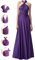 INFIWING Infinity Kleid mit Bandeau Brautjungfernkleider, Lang Übergröße Wickelkleid Damen, Multiway Kleid Hochzeitsgäste Trauzeugin Kleid Abendkleid(Einheitsgröße, Lila)