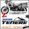 2 Stück Aufkleber kompatibel mit seitlichen Koffer für XT 1200 Z Super Tenere für Original- und Touratech-Koffer Alu und Givi Trekker Outback (schwarz-blau)