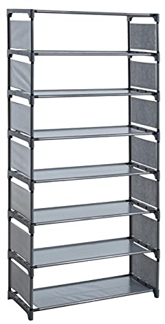 ESTEXO Schuhregal Schuhschrank Schuhablage Schuhständer Steckregal Schrank Aufbewahrung Regal beliebig erweiterbar 8 Ebenen