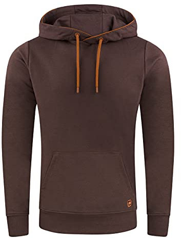 riverso Hoodie Herren Regular Fit RIVEnno Kapuzenpullover Pullover Sweatshirt XL, Größe:XL, Farbe:Dark Brown (21400)