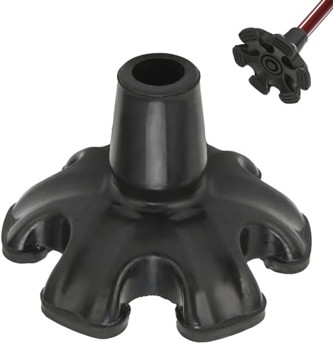 Tacos Muletas Con 6 Soportes, 19 MM Caucho Antideslizante Muletas Adulto Mujer Tacos Para Muletas Antideslizantes Puntas Para Bastón Bastones De Varilla De Goma Accesorios Para Muletas Para Ancianos