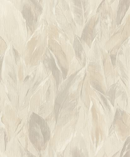 Rasch Tapete 537338 - Helle Vliestapete mit großen Blättern in Beige und Hellgrau aus der Kollektion Curiosity - 10,05m x 0,53m (LxB)