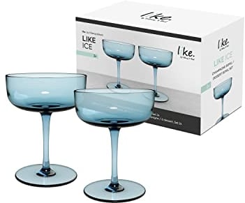 like. by Villeroy & Boch – Like Glass Sekt-/Champagnerschale Blau, Spülmaschinenfest, Sektschale, Trinkgeschirr, Glas, Gläser, Kristallglas