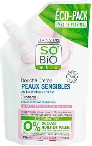 Nachfüllpack Duschgel aus empfindlichem Leder, Aloe 650 ml