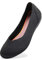 Frank Mully Women's Ballet Flats Slip On Knit Dress Shoes Pumps Shoes Round Toe,Black, UK 4.5