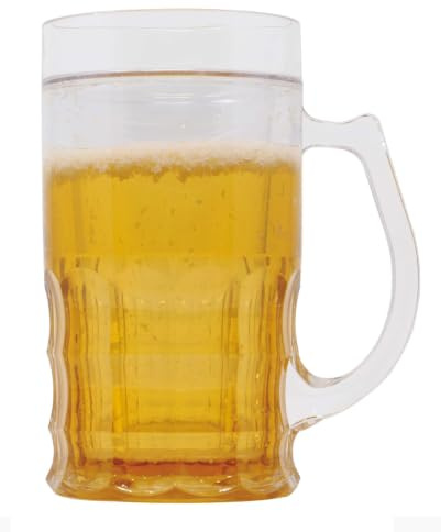 Horror-Shop Bierkrug mit Scherzbier als Partyspaß & Kostümzubehör 15 cm