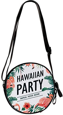 suojapuku Kleine Umhängetaschen für Damen, Geldbörse,Hawaii ein Party-Poster mit tropischen Vögeln,Leichte Umhängetaschen für Freizeit,Reisen,Spazierengehen