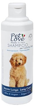 Pet Love Shampoo Professionale per Cani a Manto Lungo – Azione Detergente e Igienizzante –Senza Profumo e Coloranti - 250 ml