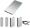 AERREGI KIT ZOCCOLO PER CUCINA BATTISCOPA ALTEZZA 10, 12 E 15 CENTIMETRI | ZOCCOLI IN ACCIAIO INOX 5 METRI CON ACCESSORI PER UNIONE E KIT GANCI | KIT ZOCCOLATURA ANODIZZATO SATINATO (H150 mm)