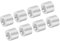 PATIKIL 3/16/5mm Draht Seil Stopphülse 25 Pack Aluminum Crimpschlaufe Hülse für Draht Seil und Kabel Zwinge Silber