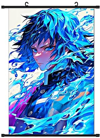 Xinchangda Kochou Shinobu/Tokitou Muichirou/Kamado Nezuko Anime Scroll Poster Wallscroll Scroll Painting Wandkunst Geschenk Heimdekoration Wanddekoration Poster