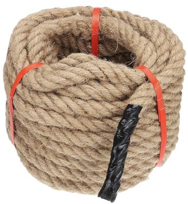 PATIKIL 20mm x 15,5M Corda di Manila Attorcigliata Corda Iuta Spessa Naturale Spago Corda Tela per Pontili Ringhiere Fasciatura Artigianato Tiro alla Fune Decorazione