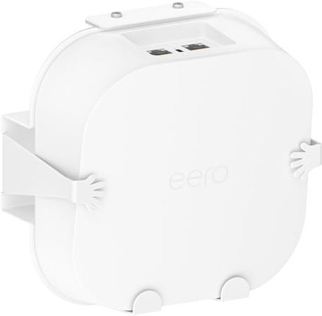 Metall-Wandhalterung für eero Pro 6e und Pro 6 Mesh Wi-Fi Router Wandhalterung Regal – platzsparende Halterung für eero Pro 6, eero Pro 6e Wandhalterung mit Kabel-Organizer