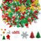 UCLEVER 3000 Stück Weihnachten Konfetti Tischdeko, Streudeko Party Tisch Deko, Happy Weihnachten Tischdeko, Kürbis Confetti