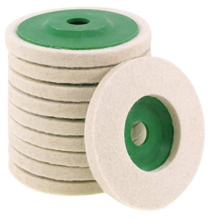 10PCS 4-inch Polishing Wheel - Wear-resistant Angle Grinder Wheels | Buffing Pads Felt Polish Disc, Wear-Resistant Angle Grinder Wheels Wool Buffing Pad, Polishing Felt Pads for Polishing, Grinding