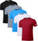 Holure 5 Pack Men's Workout Running Shirts UPF 50+ Sun Protection Rash Guard T-Shirts Quick Dry SPF UV Swim Short Sleeve Shirts Black/Grey/Blue/White/Red 05 M