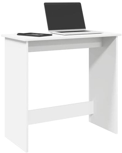 vidaXL Escritorio de Madera contrachapada Blanco 80x40x75 cm, Escritorio de Oficina, Mesa de Ordenador, Escritorio de Estudio