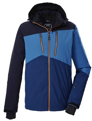 Killtec Herren Skijacke Funktionsjacke mit Kapuze und Schneefang KSW 306 MN SKI Jckt wasserdicht, Winddicht, atmungsaktiv 00269-schwarz blau L