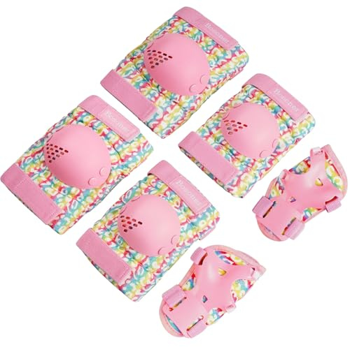 BOSONER Knieschoner Kinder 6er Set, Inliner Schoner und Protektoren Kinder | Schützer Inliner Kinder mit Knie-, Ellenbogen- und Handschutz für Inline Skates, Skateboard, Roller und Fahrrad