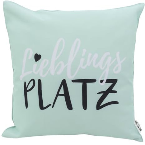 CB Home & Style Outdoor Garten Kissen Wasserabweisend Wasserfest 45 x 45 cm mit Füllung (Lieblingsplatz Mint)