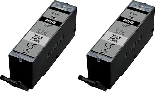 Canon Originaltinte PGI-580 PGBK, Größe Standard, Segment Schwarz, Recyclebare Verpackung (Packung mit 2)