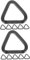DECOMELODY 4 Sätze Karabiner Geformt Dreieckig Schlüssel Pflicht Eskalade Schlüsselbund Schlüsselhalter Key Fob Klettern Carabiner Clip Kletterclip Aluminiumlegierung Black 6 Stück * 4