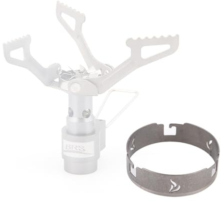 BRS Pare-brise 3000T en titane pour réchaud de camping avec boîte de rangement pour camping en plein air ultraléger (gris - sans support)