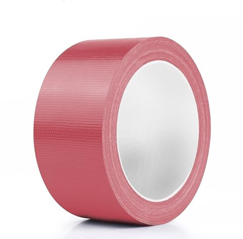 Nastro Rosa in Tessuto per Legatoria da 10M, 5cm, Materiale impermeabilizzante a base di tessuto, Bordi Moquette e Rinforzo Artigianale, Protezione e Copertura