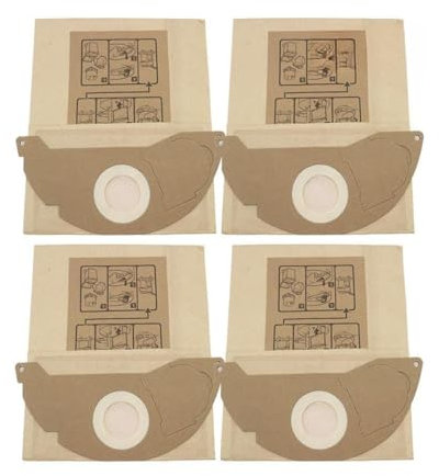 Sac Filtrant En Papier For Aspirateur Karcher, Compatible Avec Modèles SE 5.100, SE 6.100, 2501, 2601, 3001, A 2120, NT 181 Pro, SE2001, SE3001(4pcs)