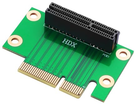 SinLoon PCI-Express 4X Riser Card 90-Grad-Adapter PCIE X4 Extender Verlängerungskarte für 1U, kleine Computer und Servergehäuse (HDX)