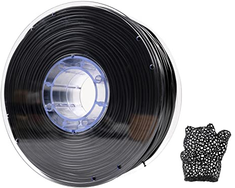 3D-Drucker-Filament Transparentes PLA, 1KG Spule 3D Drucker Filament 2,85mm Durchmesser Flexible Gummi Verbrauchsmaterialien Druck Material Lieferungen(Black)