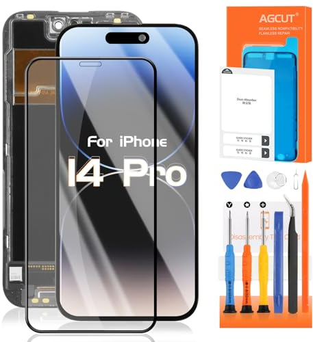 LCD Display für iPhone 14 Pro Bildschirm Ersatz für iPhone 14 Pro A2650 A2889 A2892 A2891 A2890 6,1 Zoll LCD Screen Digitalisiergerät Assembly mit Reparatur, Schwarz