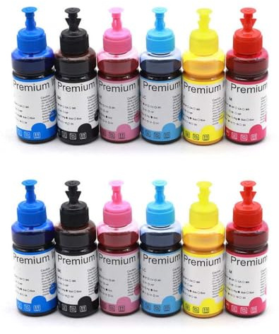 Tinta de sublimación de 100ML Compatible con Stylus C68 C88 C88+ R200 R220 R300 R320 R340 RX500 RX600 RX620 Impresora Color Tinta de Transferencia de Calor(2set)