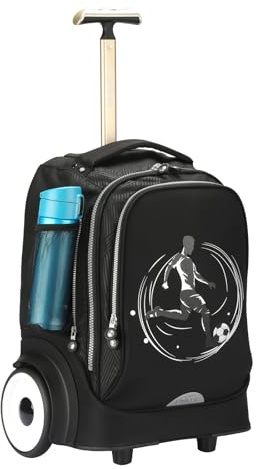 UNIKER Laptoptasche mit Rollen für 15,6 Zoll Laptops, T5-Football | Krankenschwestertasche auf Rädern