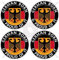 DEUTSCHLAND Deutsch Geboren und Stolz Deutschland 50mm Auto & Motorrad Aufkleber, x4 Vinyl Sticker