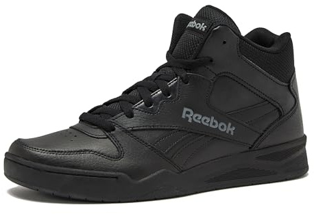 Reebok Royal BB4500 Hi2 High Top Sneakers for Men, Black or White Mens Basketball Shoes, Medium or Wide Width Size 7 to 14 Athletic Mens Shoes, Black/Alloy, 10.5 Extra Wide