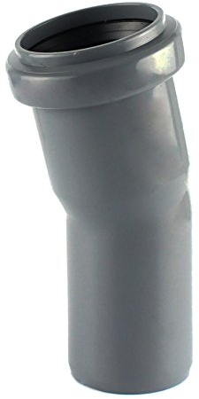 MKK - 19556-002 - HT Bogen 15° PP DN 32-110 Formteil Winkelstück Abwasserrohr grau DN 40