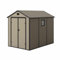 Gardiun Abri de Jardin en Résine Graciella 5,23 m² Ext. 278x188x225 cm Écru/Marron