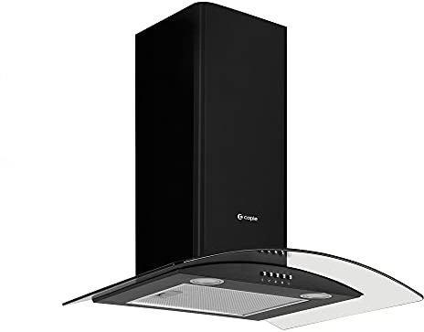 Caple CGC911BK 900mm Chimney Cooker Hood 3-Speed Fan Black