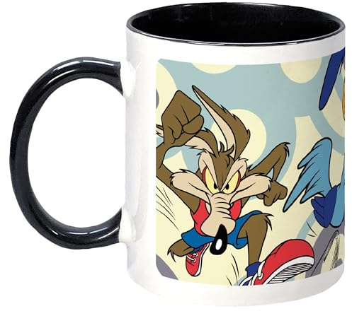 Kapow Gifts Road Runner Wile E Coyote Mug. Looney Tunes Beep Beep Cartoon Retro Kitchen Novelty Gift Idea for him