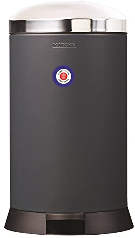 Poubelle de cuisine à pédale. Capacité 20L, Fabrication française, Fermeture silencieuse, Seau intérieur amovible avec anse, BOMBA ROSSIGNOL