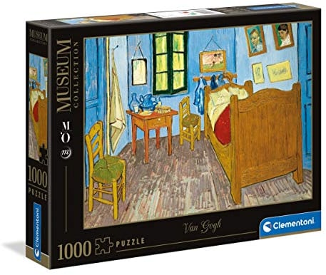 Clementoni 39616 Van Gogh – Schlafzimmer in Arles – Puzzle 1000 Teile, Museum Collection, Geschicklichkeitsspiel für die ganze Familie, Erwachsenenpuzzle ab 14 Jahren