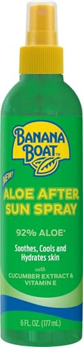 Banana Boat Aloe After Sun Spray, 6Fl Oz | Aloe Vera Spray with Cucumber Extract and Vitamin E, After Sun Care for Sunburn Relief, 6Fl Oz
