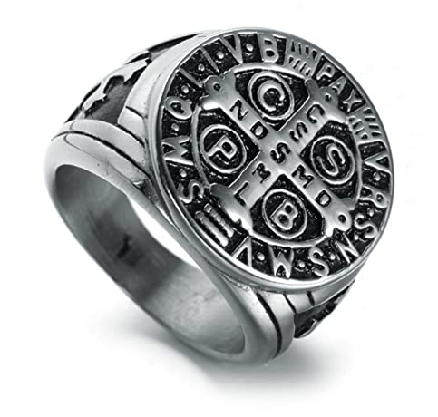 HCMA Jerusalem Kreuz Ring Edelstahl Kreuzritter Religiöse Männliche Mittelalterliche Tempelritter Militärringe Für Männer Schmuck Geschenk