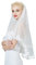 BEAUTELICATE Brautschleier Hochzeitsschleier Schleier Blusher mit Spitze für Braut Hochzeit Kurz Weiß Elfenbein Ivory Mit Metall Kamm 2 Schicht